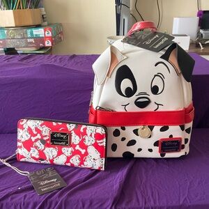 Disney Loungefly 101 Dalmatians Backpack & Wallet Set
